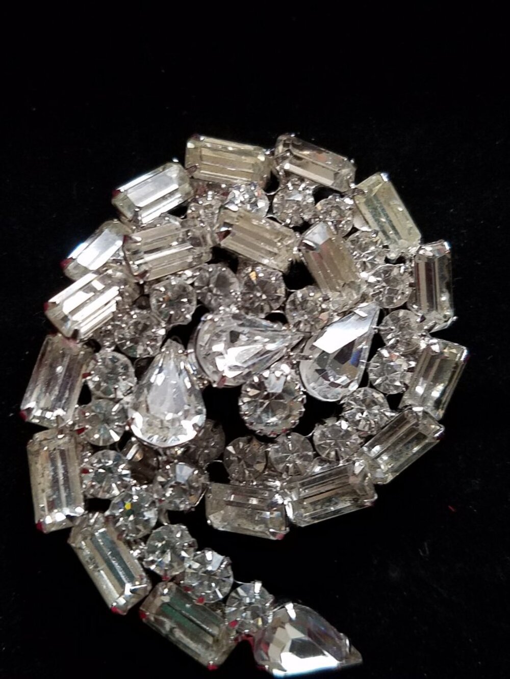 Vintage Verified Juliana Clear Baguette Rhinestone Brooch